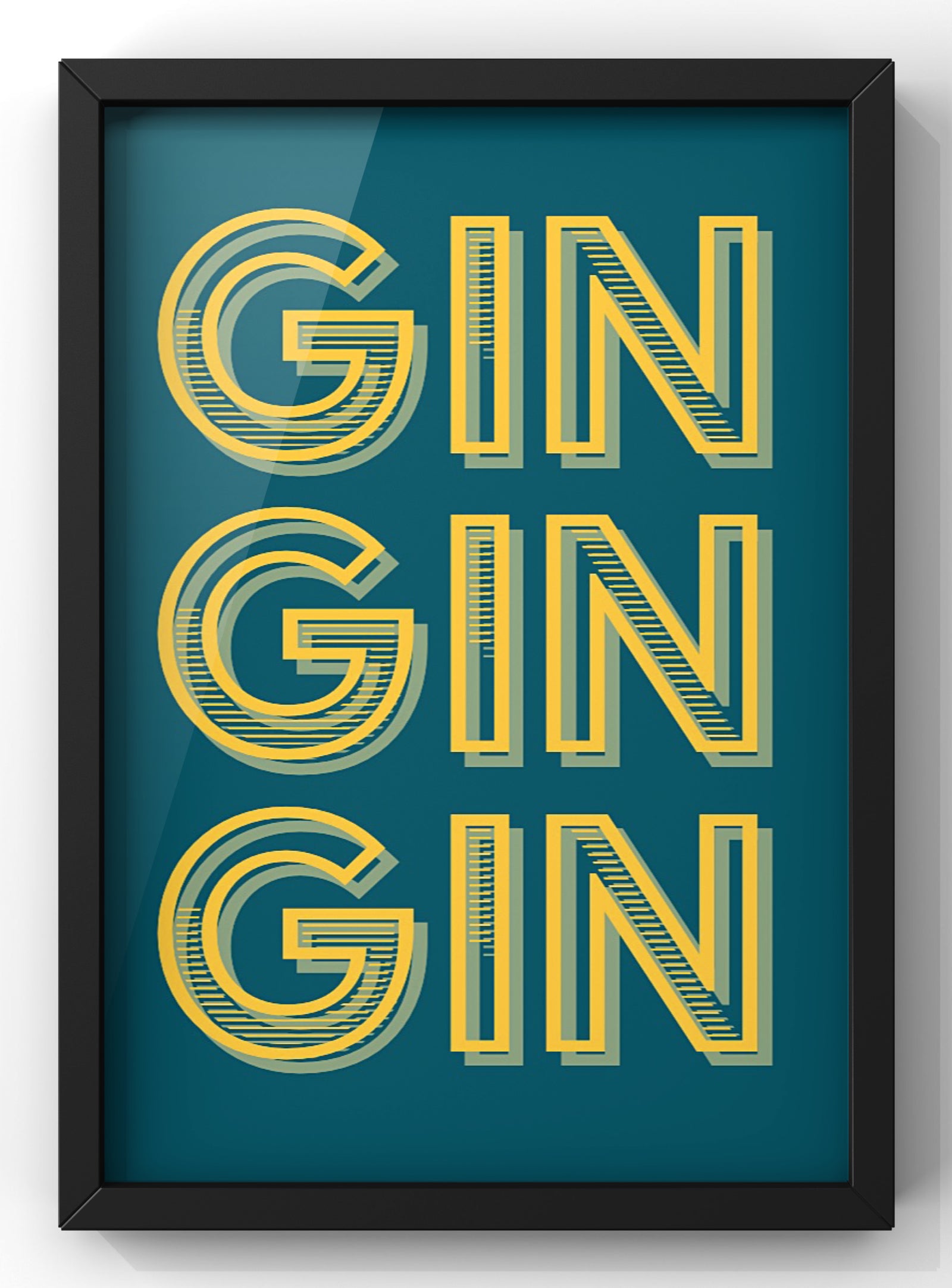 Gin Gin Gin Quote Print