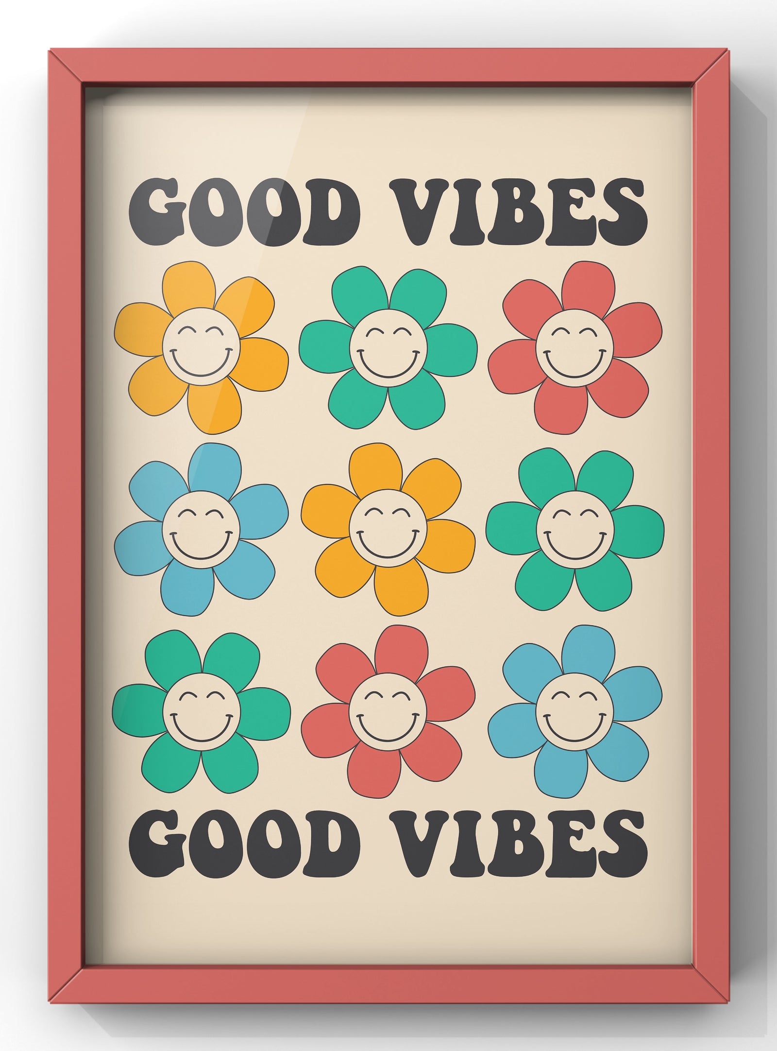 Good Vibes Vintage Quote  Print | Pop Art Wall Art