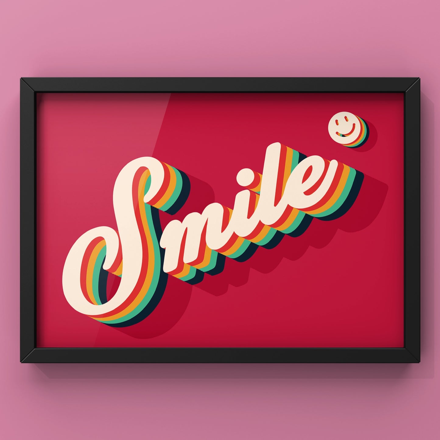 Smile Quote Print | Bold Bright Wall Art