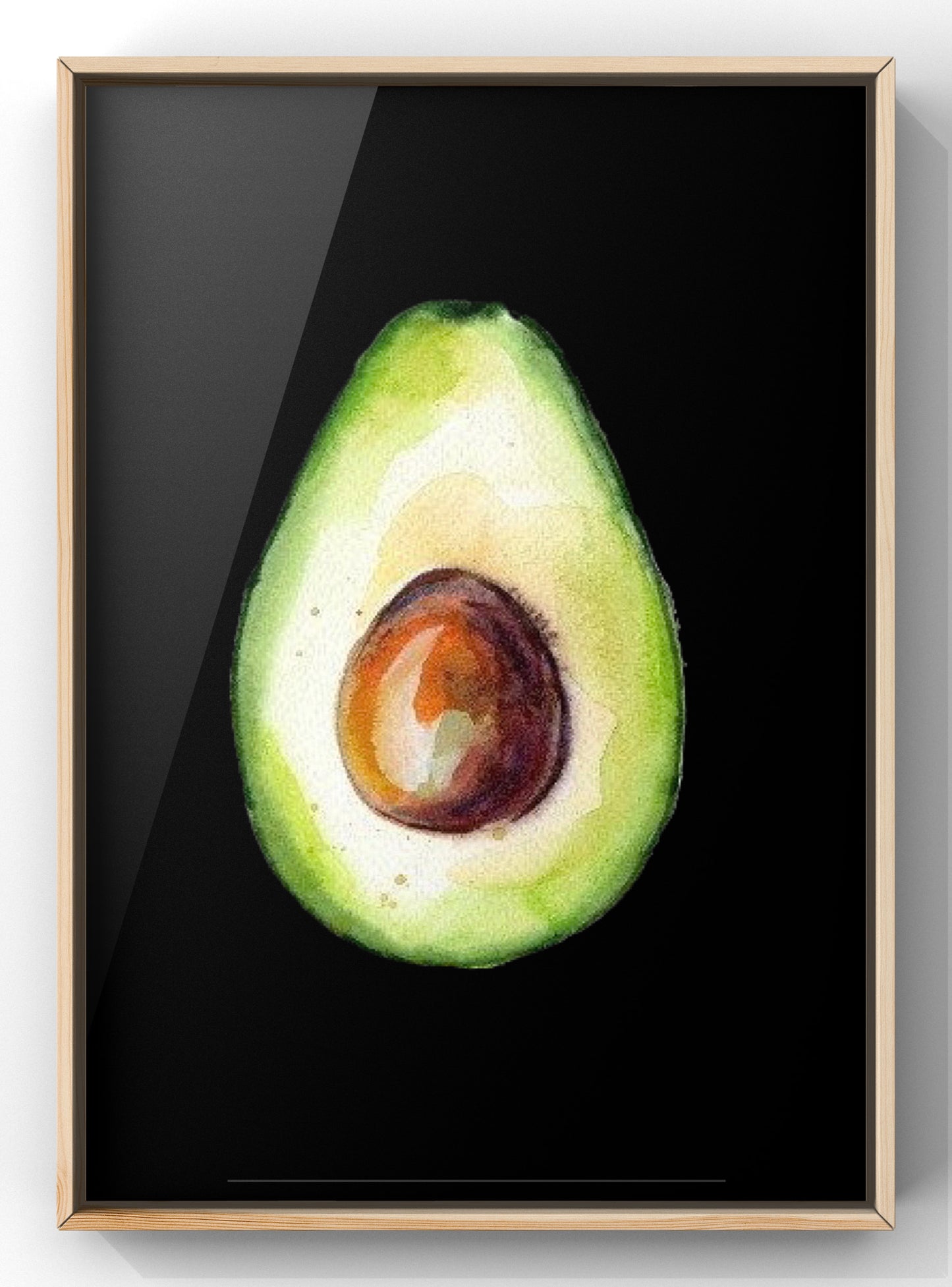 The Avocado Watercolour Print | Kitchen Wall Art