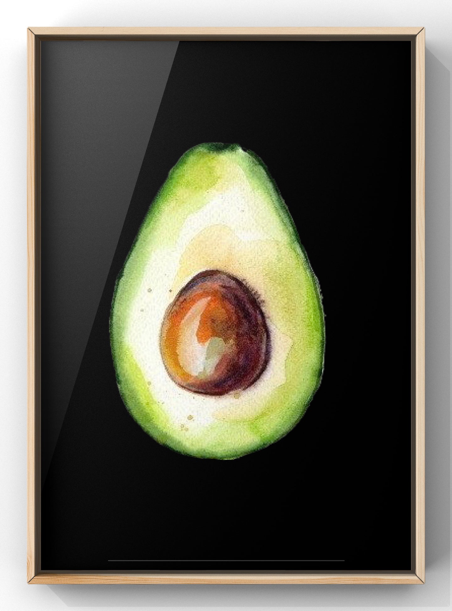 The Avocado Watercolour Print | Kitchen Wall Art