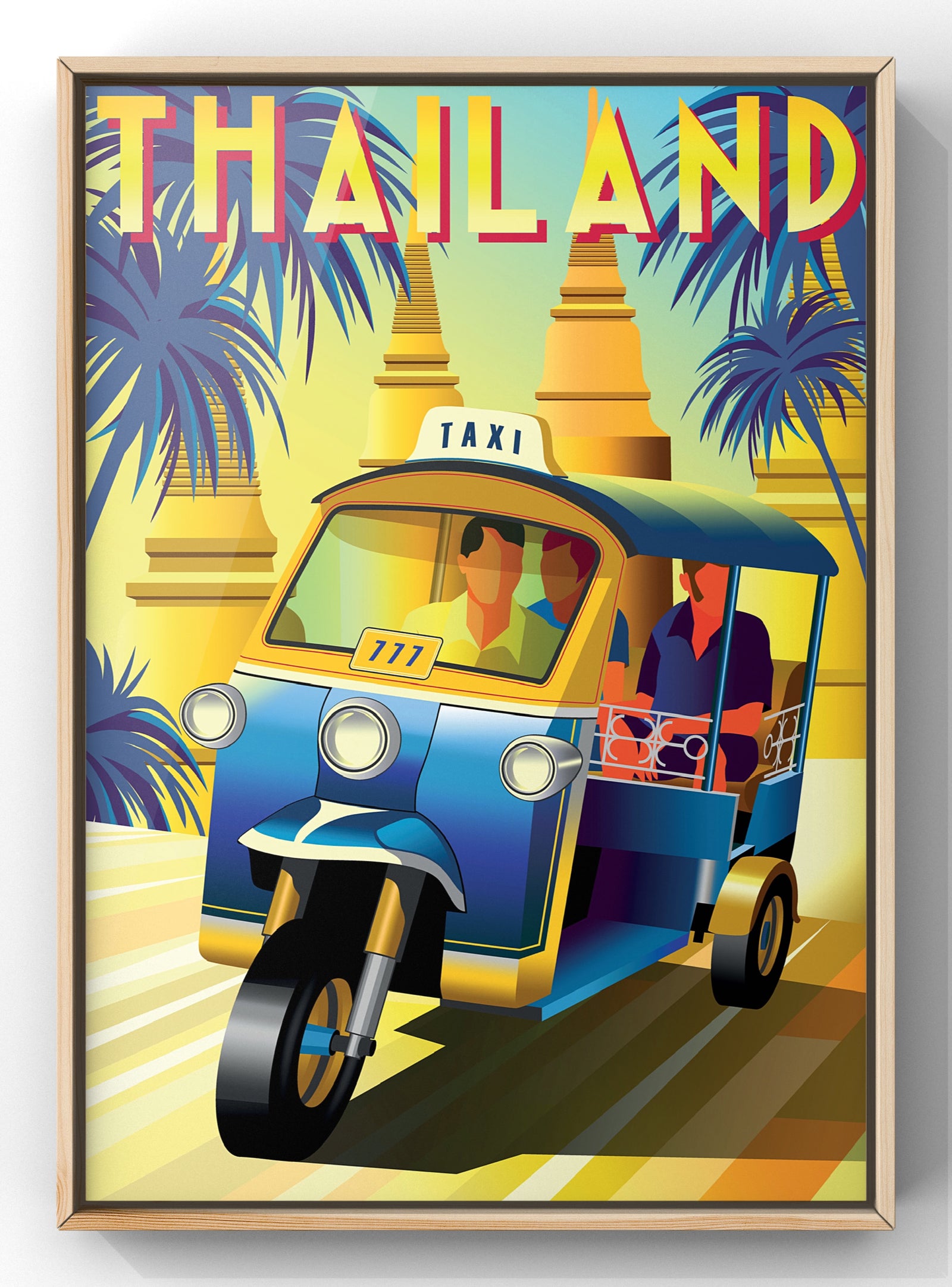 Thailand Vintage Travel Poster Print