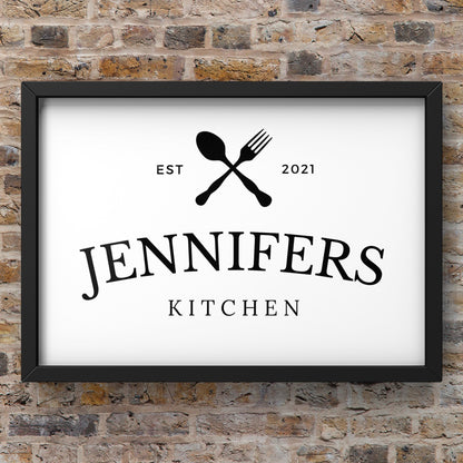 Personalised Named Kitchen Sign Print