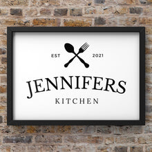 Load image into Gallery viewer, Personalised Named Kitchen Sign Print
