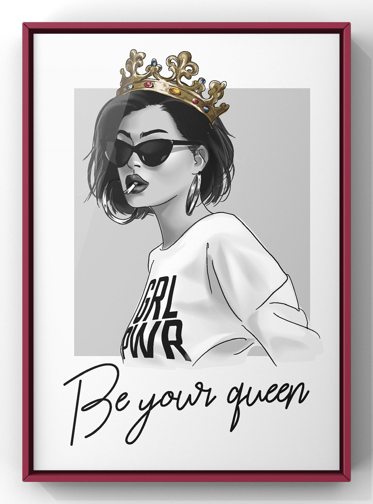 Be Your Queen Girl Power Fashion Print