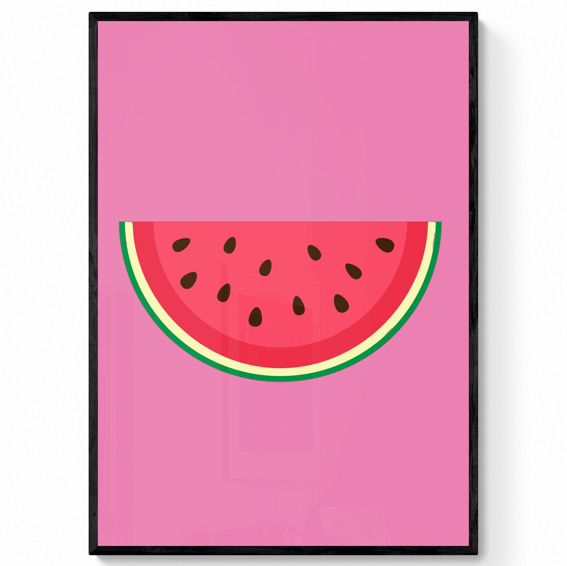 Minimal Bold Coloured Watermelon Slice Print
