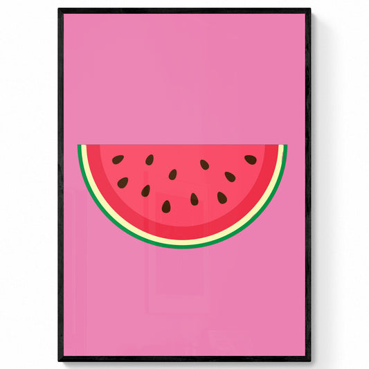 Minimal Bold Coloured Watermelon Slice Print