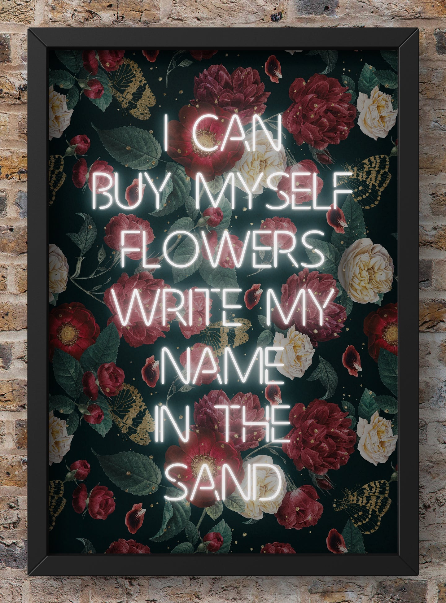 Flowers Lyrics Print | Miley Cyrus Wall Art | Uplifting Print