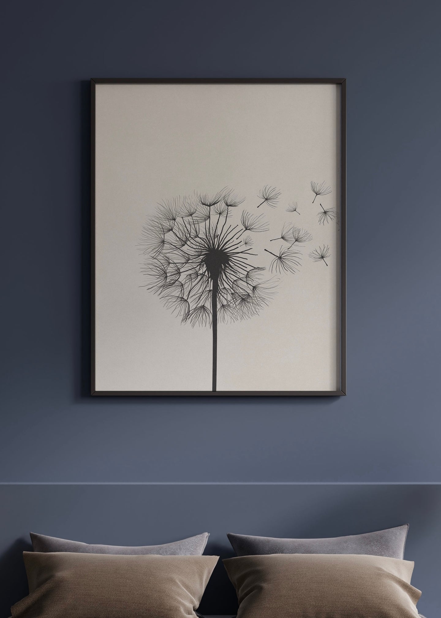 Dandy lion Print | minimal  Wall Art Print  | Bedroom Print