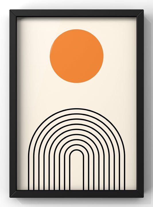 Minimal Boho Sunrise Wall Art Print