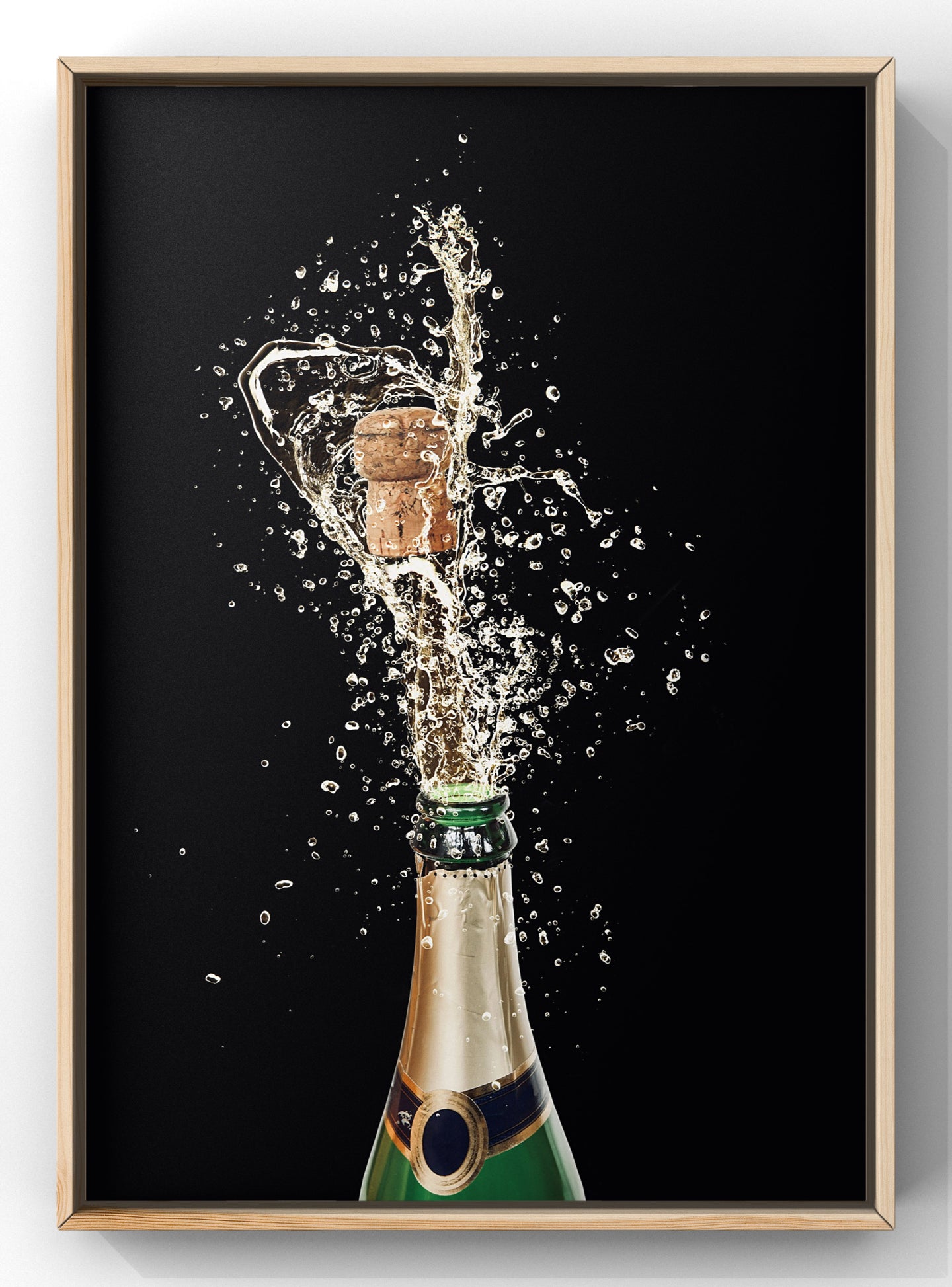Luxury Champagne bottle Print | Kitchen Bar Wall Art
