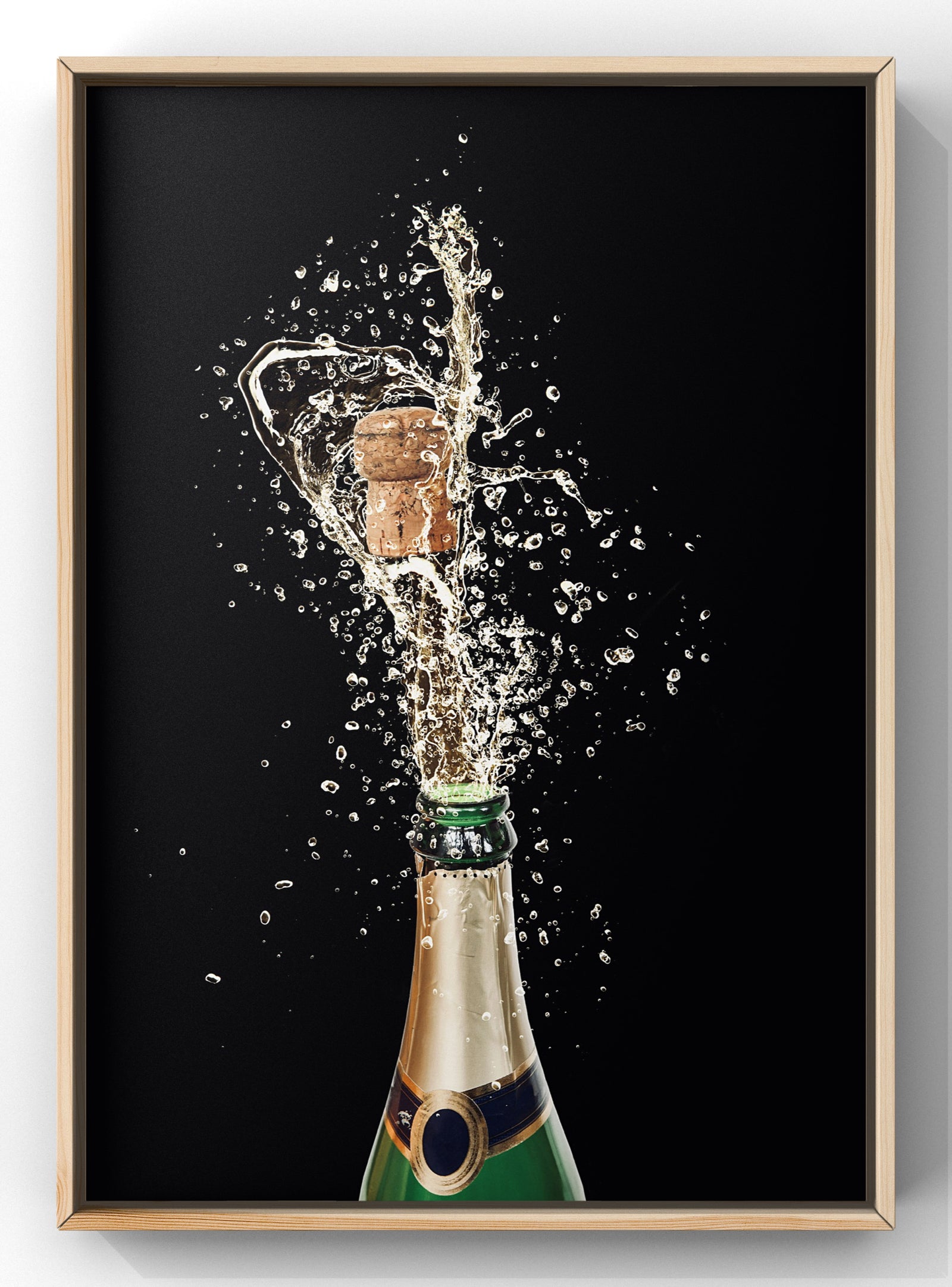 Luxury Champagne bottle Print | Kitchen Bar Wall Art
