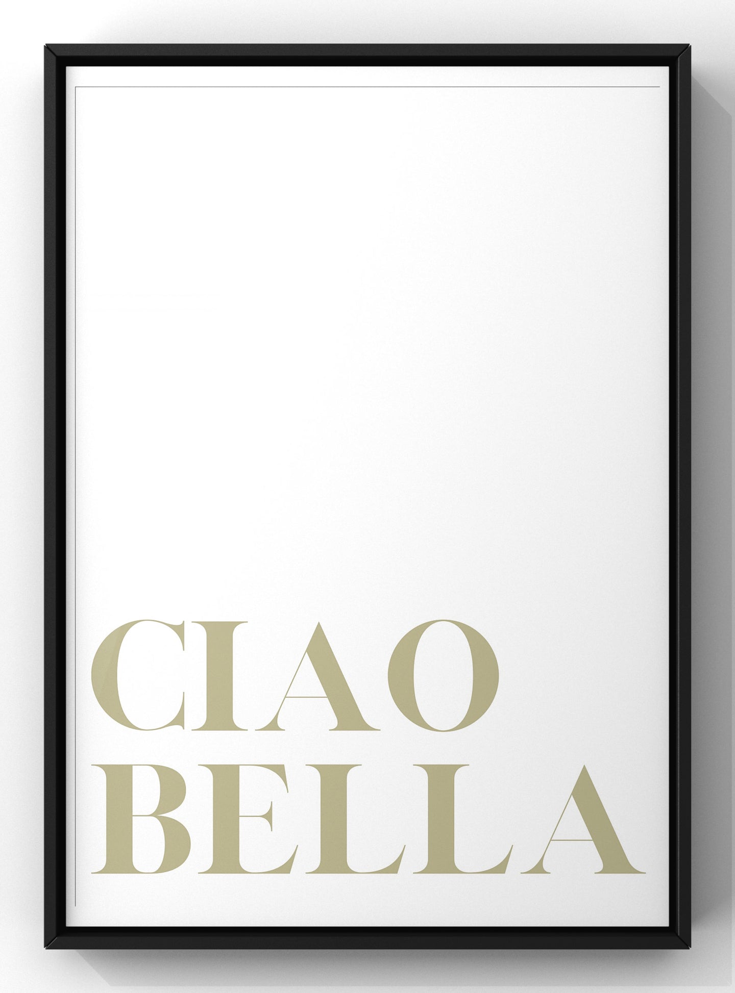 Ciao Bella Minimal Quote Print | Bedroom Wall Art