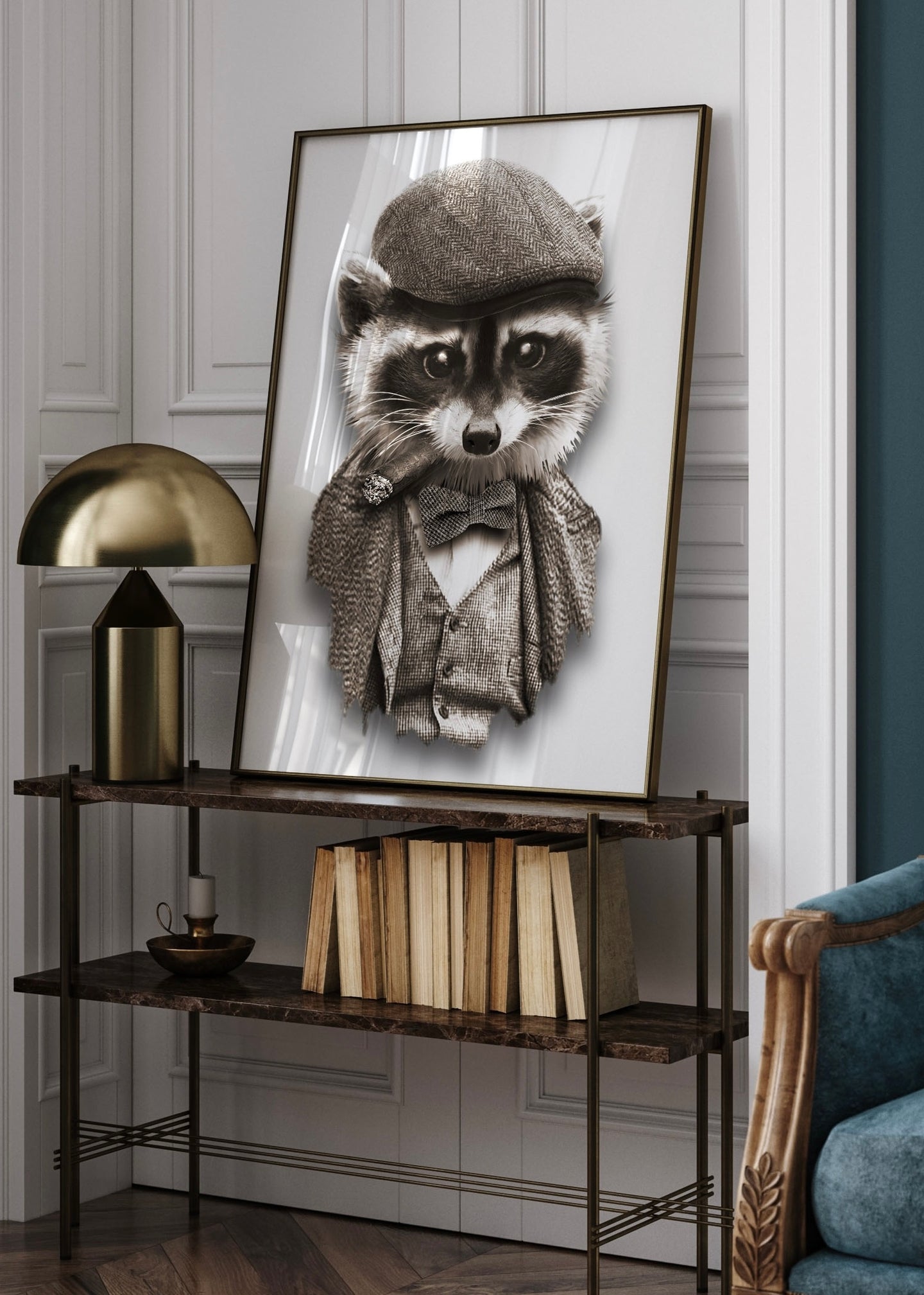 Skunk Animal Print Smoking Cigar | Alternative Art Print