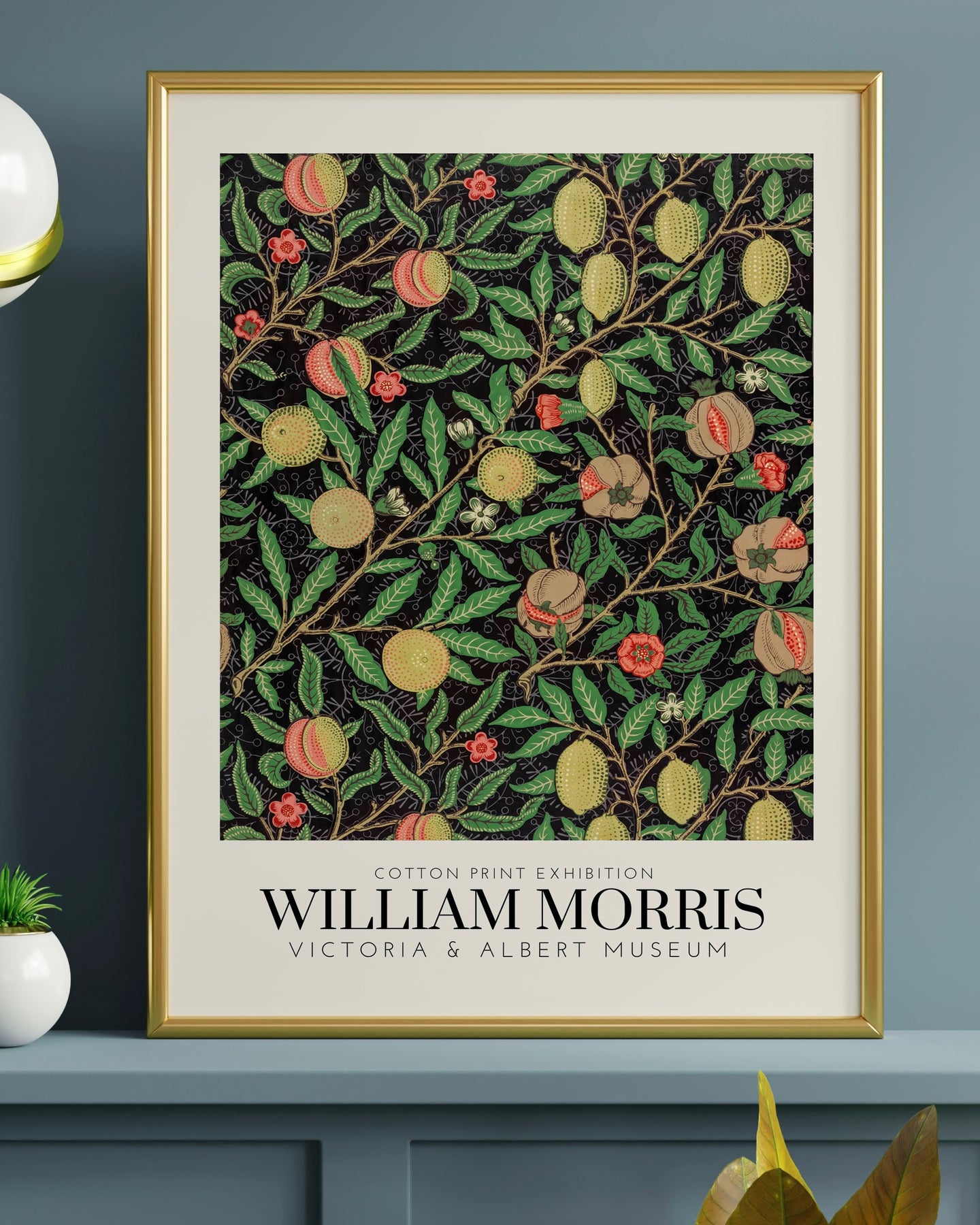 William Morris Wall Art Cotton Exhibition Print | Kitchen Wall Art