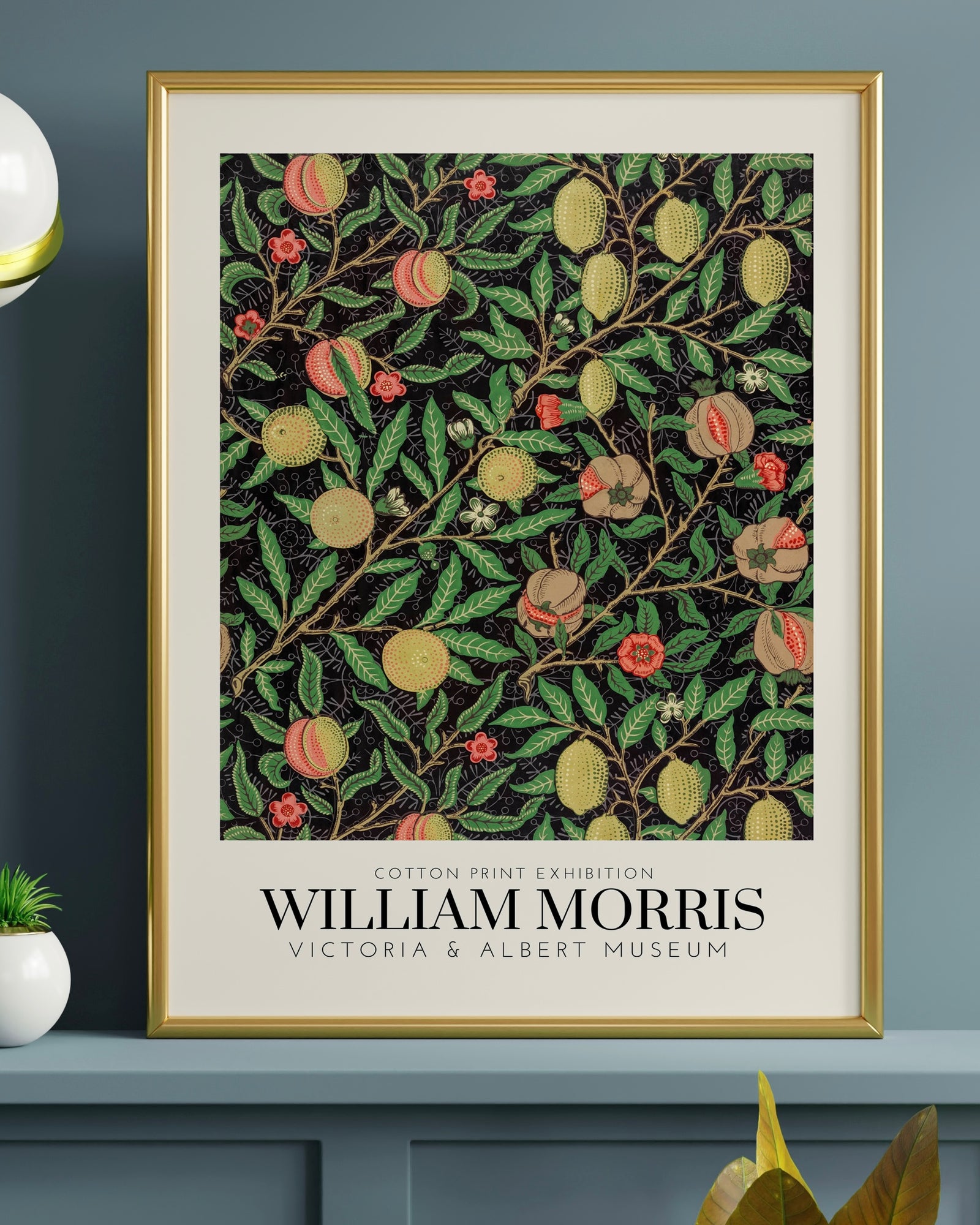 William Morris Wall Art Cotton Exhibition Print | Kitchen Wall Art