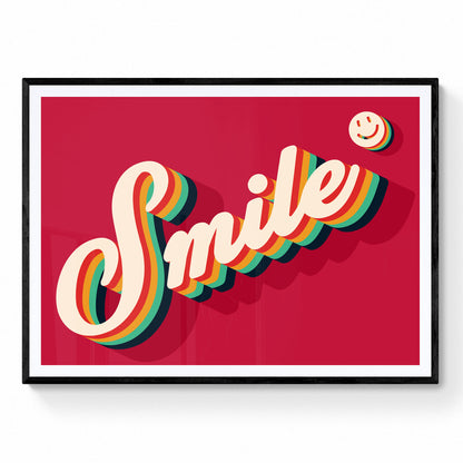 Smile Quote Print | Bold Bright Wall Art