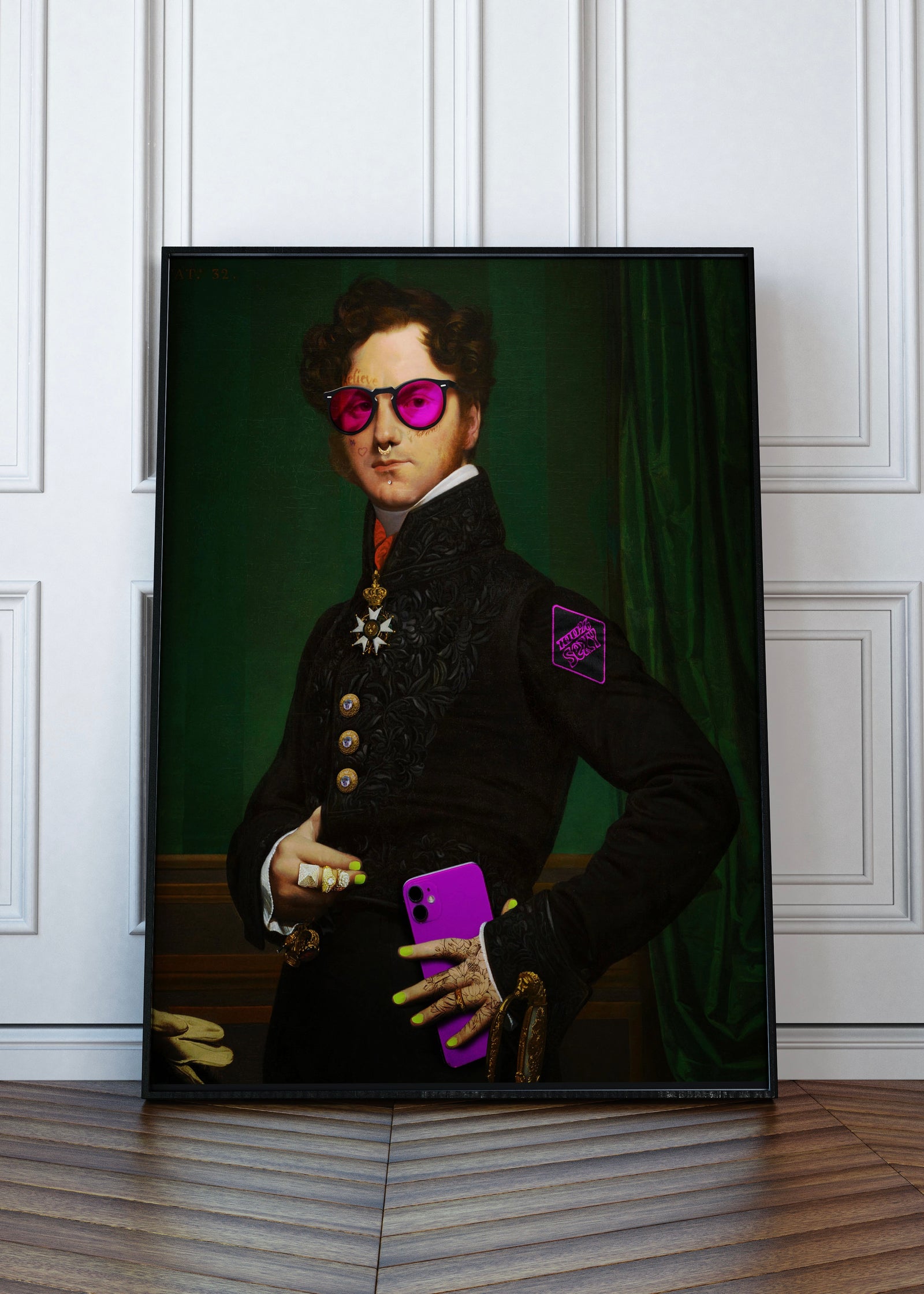 Mr Modern Wall Art | vintage style altered Portrait Wall Art