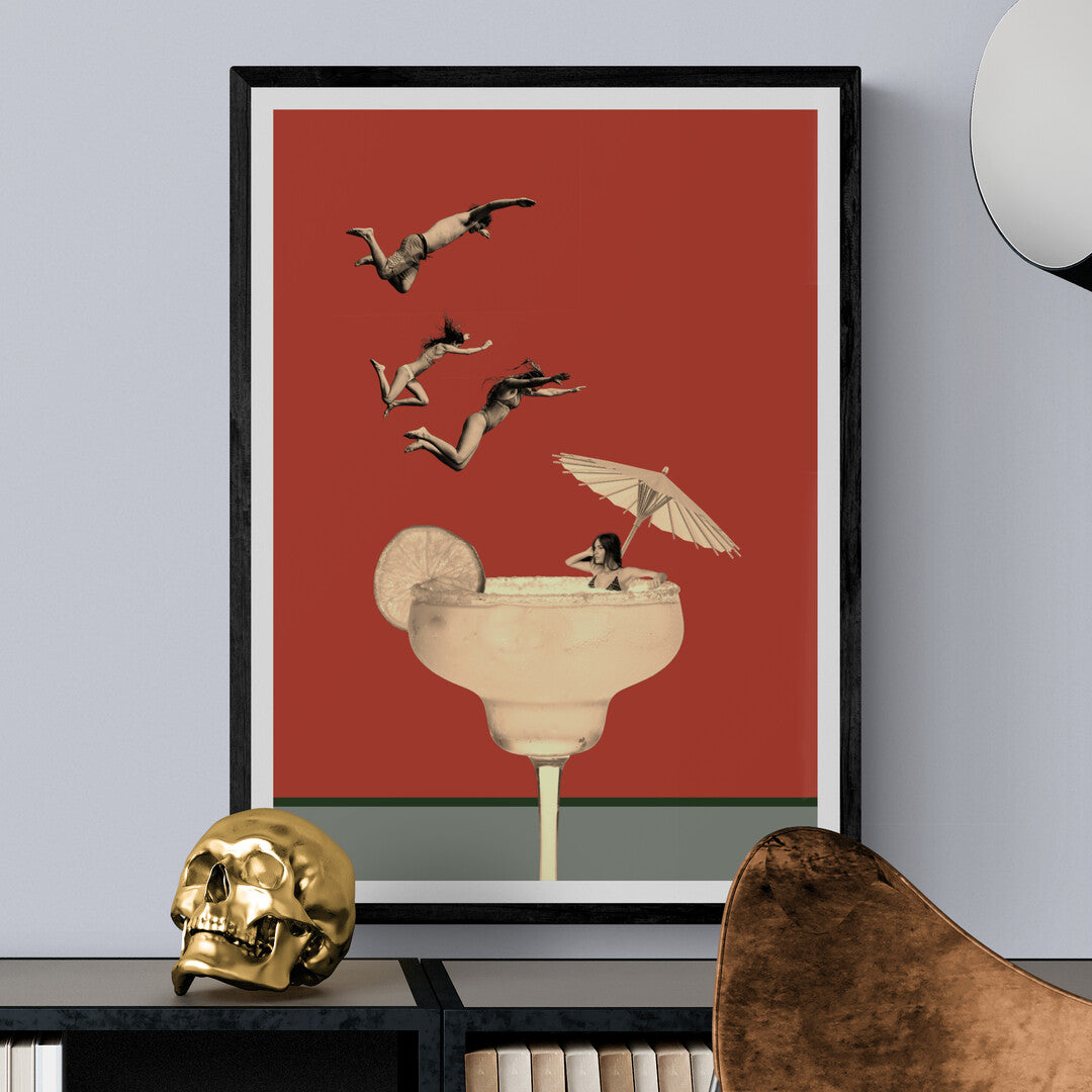 Time For Margarita | Cocktail kitchen wall art