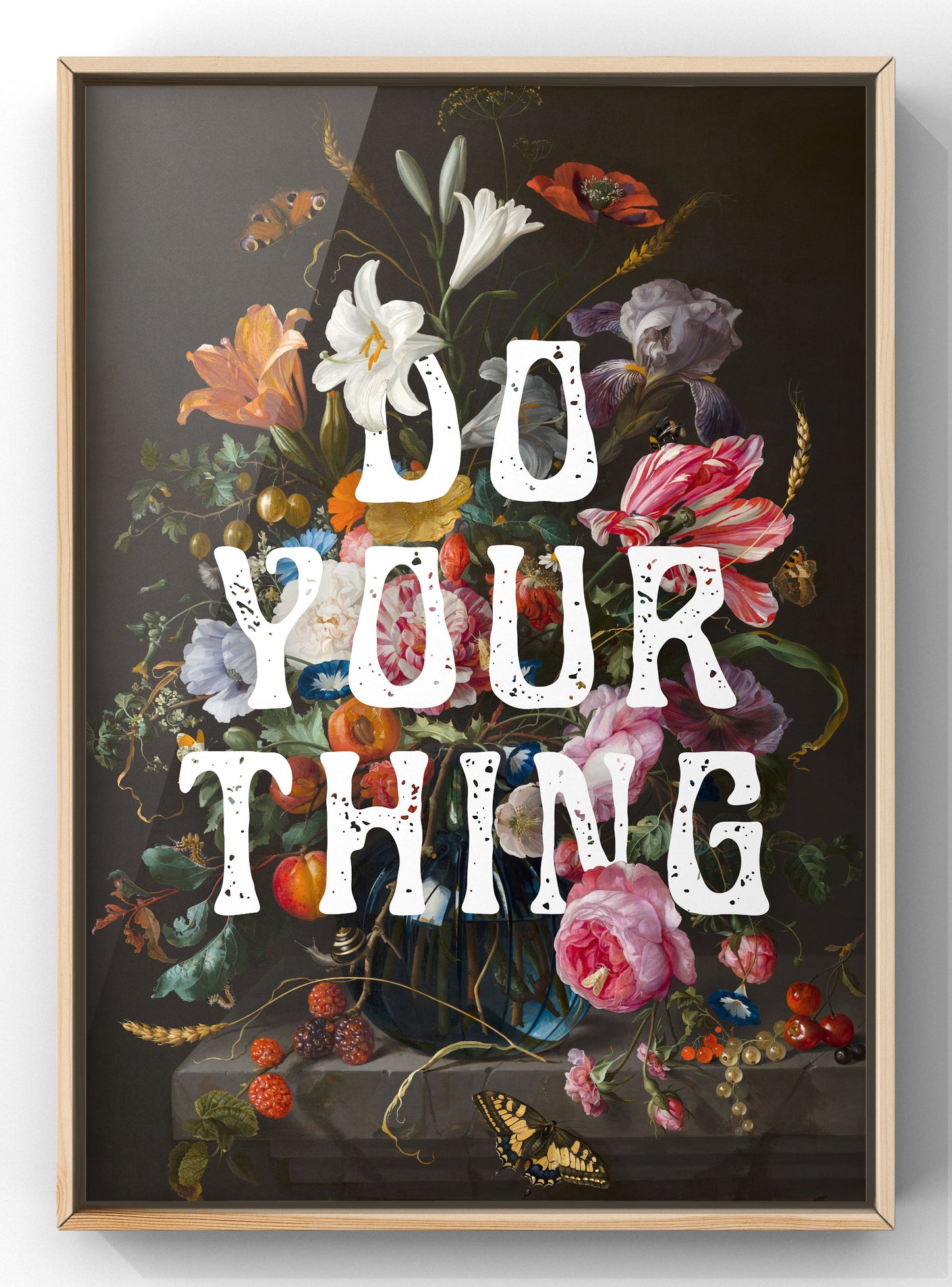 Do Your Thing Vintage Floral Quote Print