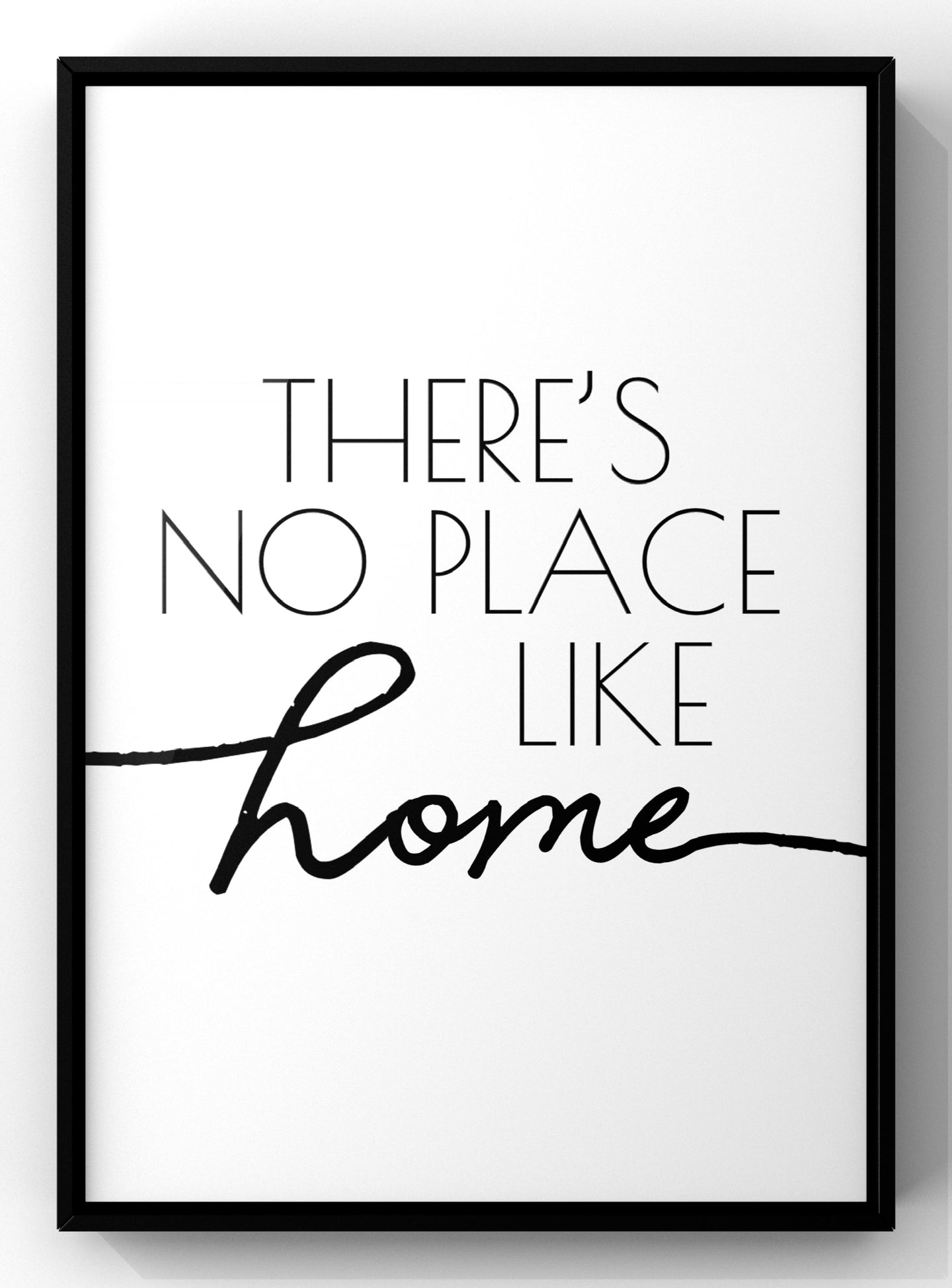 There’s No Place Like Home Minimal Quote Print