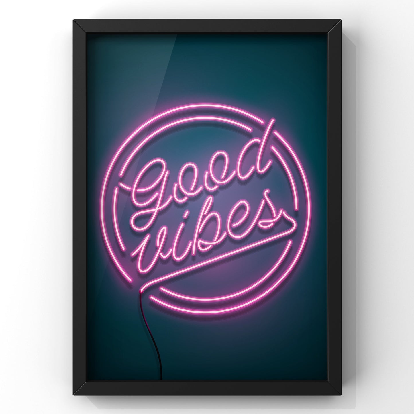 Good Vibes Neon Sign Print | Neon Wall Art