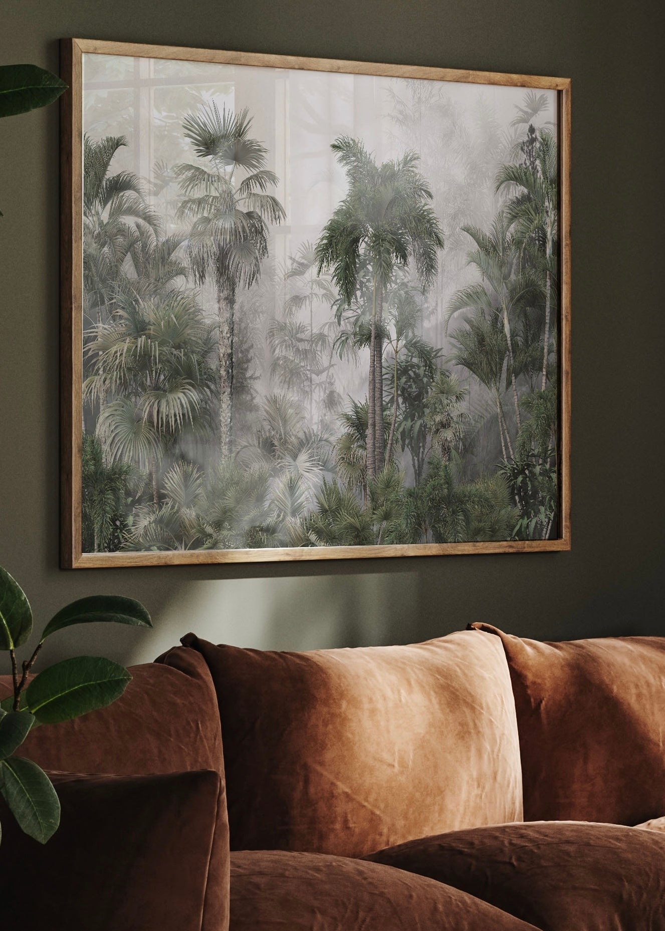 Tropical Forest Illustration Wall Art Print | Tropical Green Wall Art