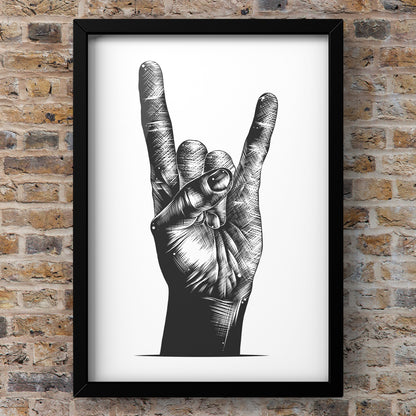 Rock Hand Illustration