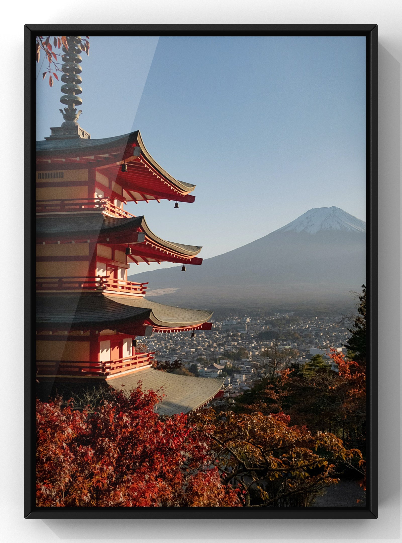 Mount Fuji Temple Wall Art | Photograph Travel Print