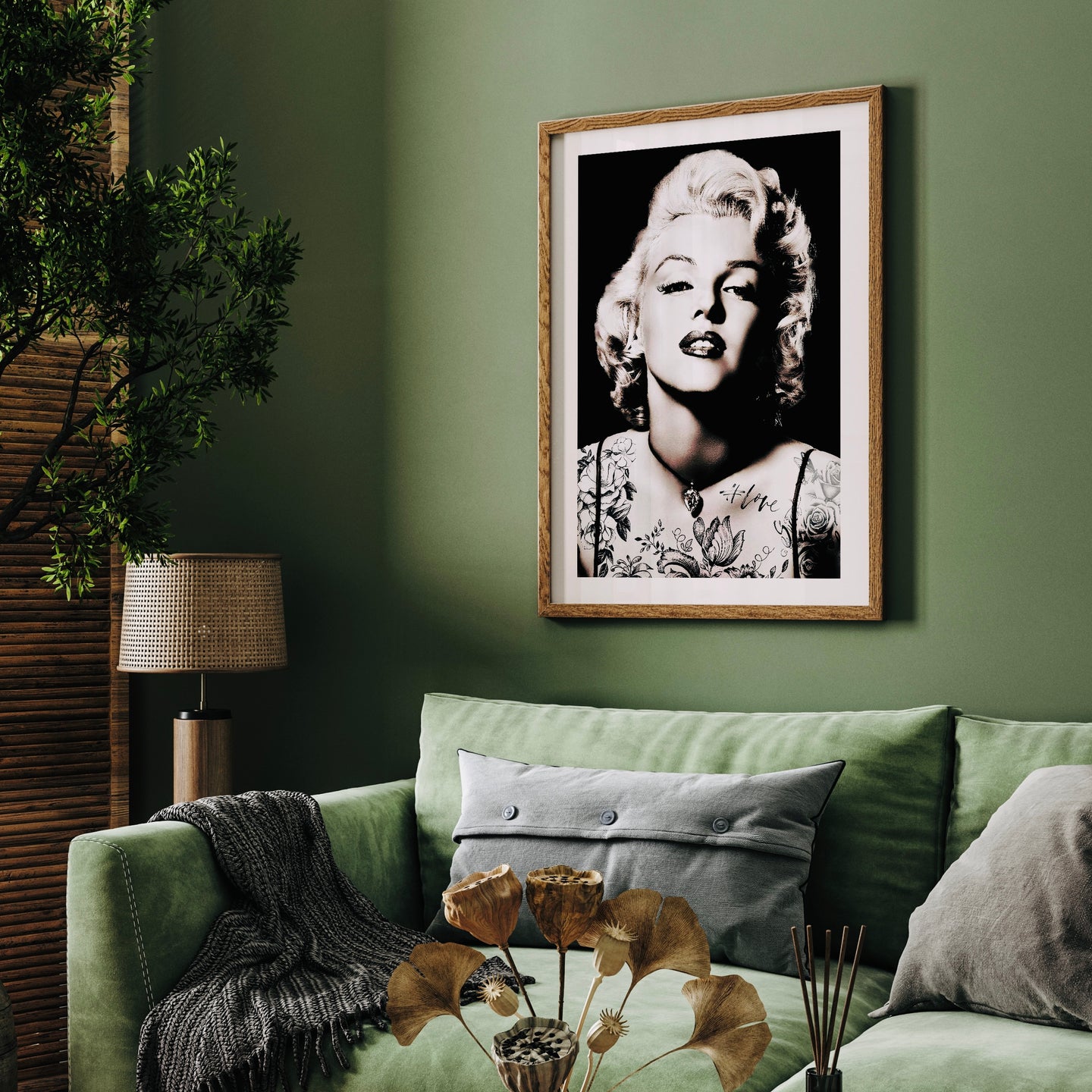 Punk Marilyn Monroe Tattoo Print | Punk Wall Art