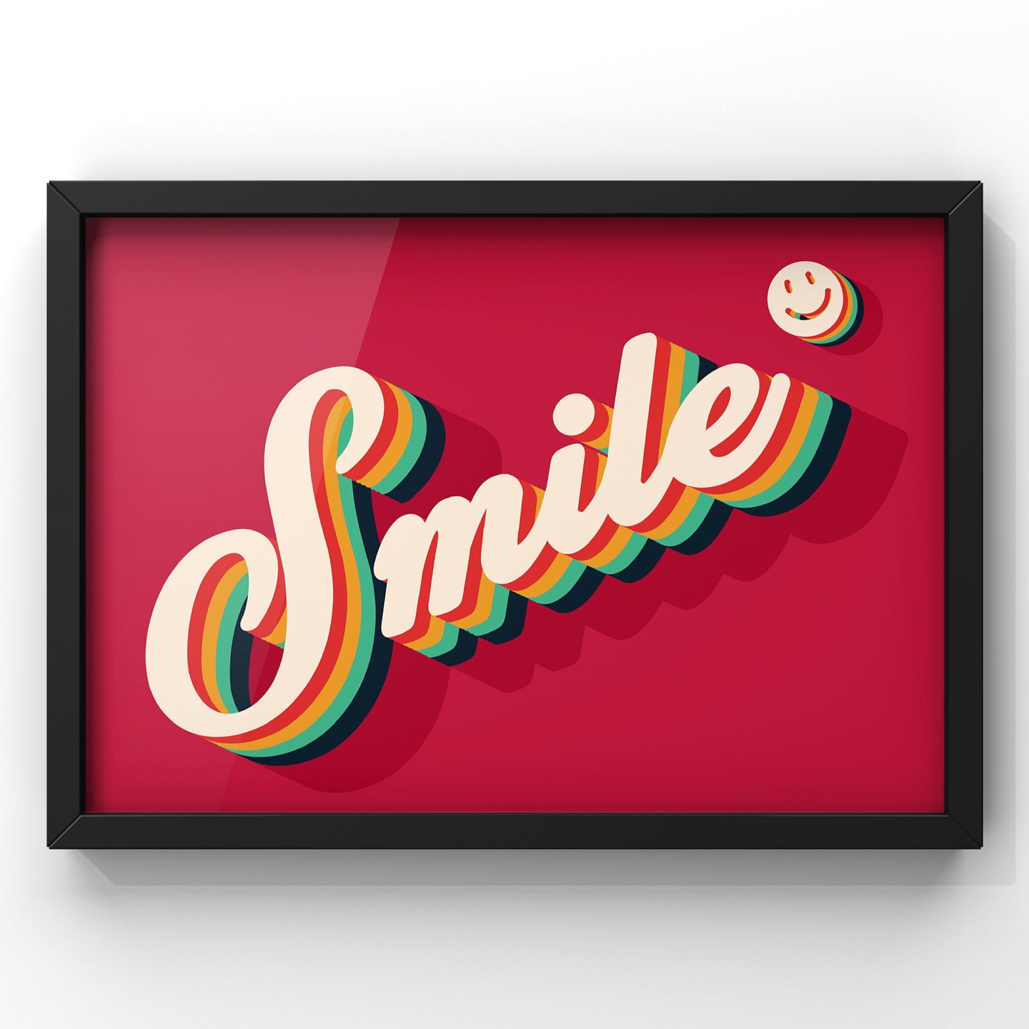 Smile Quote Print | Bold Bright Wall Art