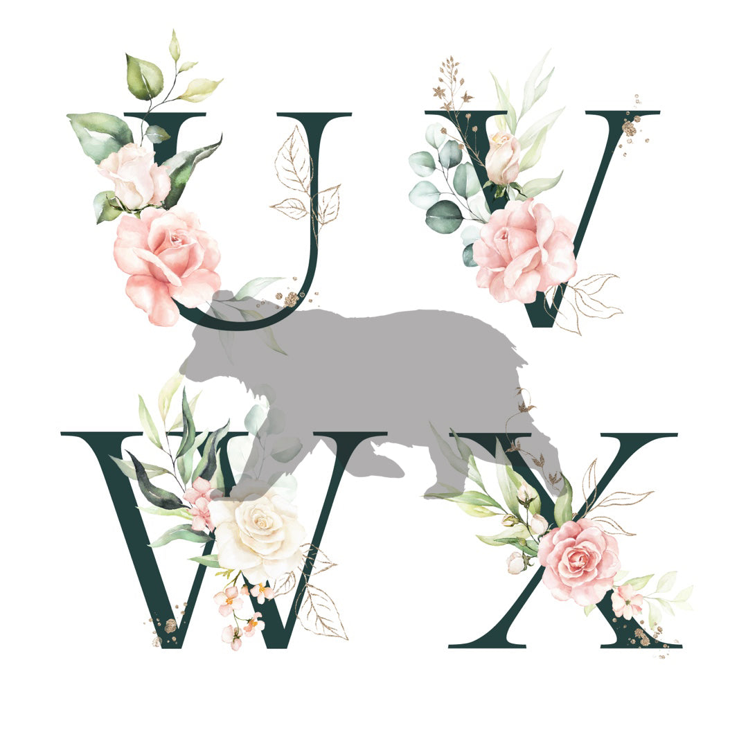 Personalised Letter Name Print | New Born Nursery Print