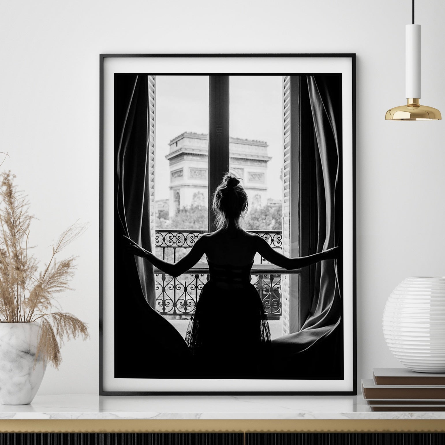 Night in Paris Print | Black & White photograph