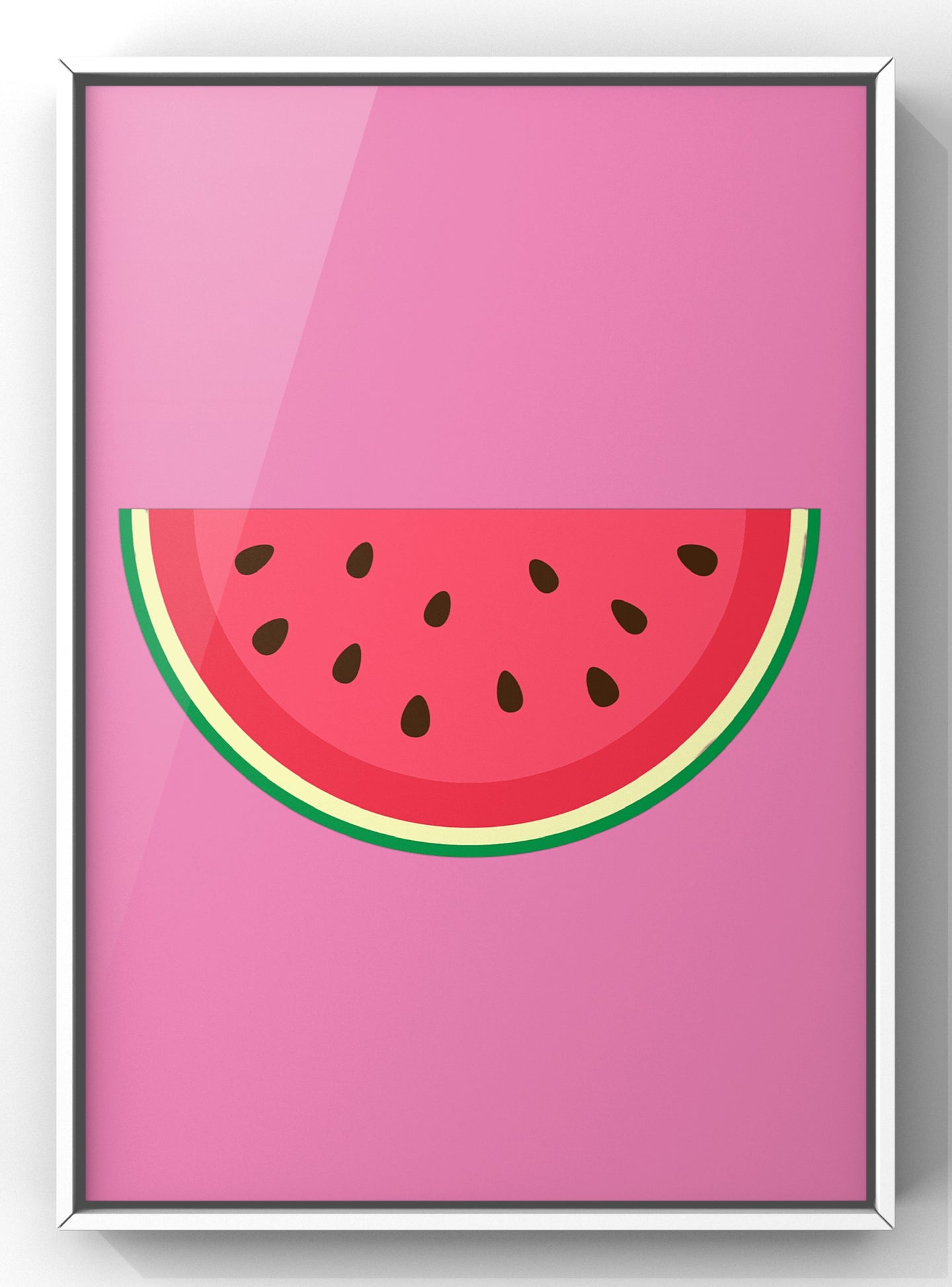 Minimal Bold Coloured Watermelon Slice Print