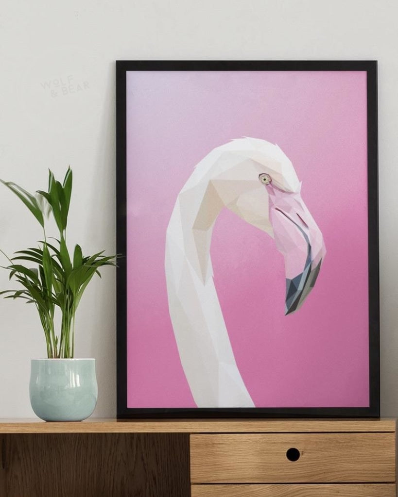 Pink Flamingo Print