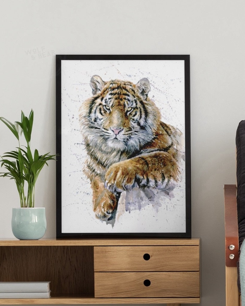 Watercolour Tiger Print