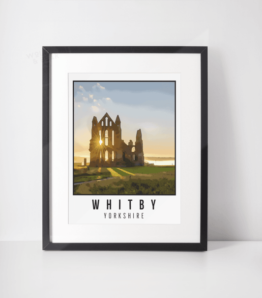 Whitby Abbey Illustration Print
