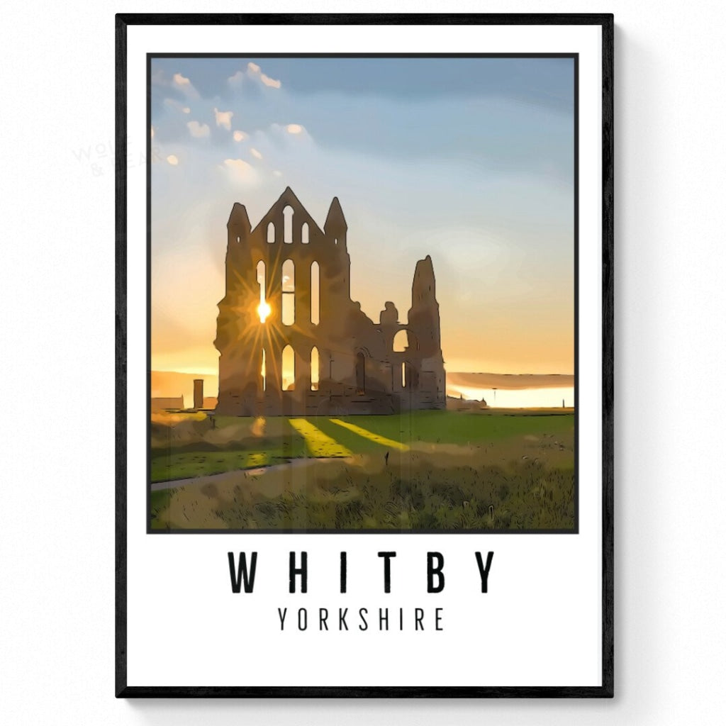 Whitby Abbey Illustration Print