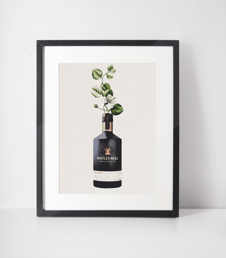 Whitley Neil Gin Bottle Botanical Print